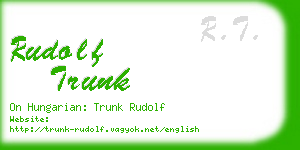 rudolf trunk business card